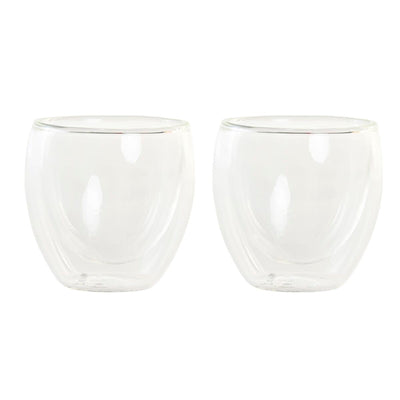 Set de Vasos DKD Home Decor Transparente Cristal Vidrio de Borosilicato 100 ml 2 Piezas
