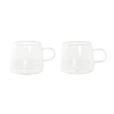 Juego de Tazas de Café DKD Home Decor Cristal Transparente Vidrio de Borosilicato (80 ml)
