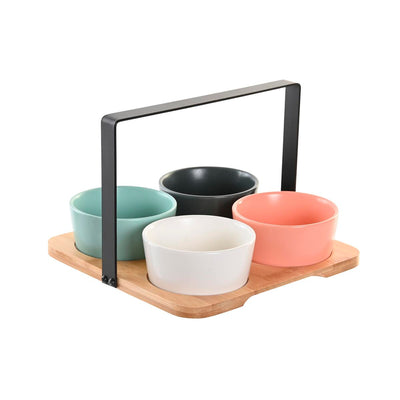 Set de Aperitivo DKD Home Decor 20 x 20 x 14 cm Porcelana Multicolor