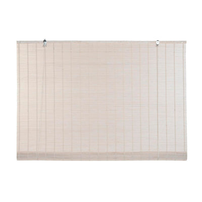 DKD Home Decor White Varnished Bamboo Roller Blind 120 x 2 x 230 cm