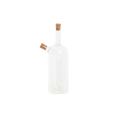 DKD Home Decor Oil Bottle 9 x 6.5 x 21.5 cm Transparent Cork 500 ml Borosilicate Glass