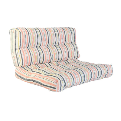 DKD Home Decor Floor Cushion Multicolor Aluminum Stripes 120 x 80 x 16 cm