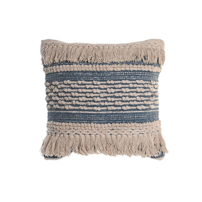 DKD Home Decor Blue Cushion 45 x 10 x 45 cm White Boho
