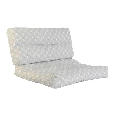DKD Home Decor Floor Cushion White Green Light Grey Bamboo Aluminum 120 x 80 x 16 cm