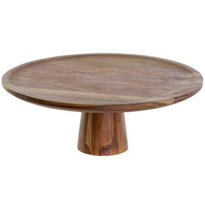 Bandeja de Aperitivos DKD Home Decor Natural Acacia De pie 36 x 36 x 14 cm