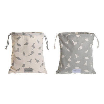 Child's Backpack Bag DKD Home Decor White Grey 24 x 2 x 26 cm (2 Units)