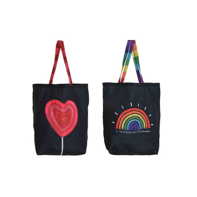 Bolsa de tela DKD Home Decor Negro Poliéster Nylon 43 x 15 x 40 cm (2 Unidades)