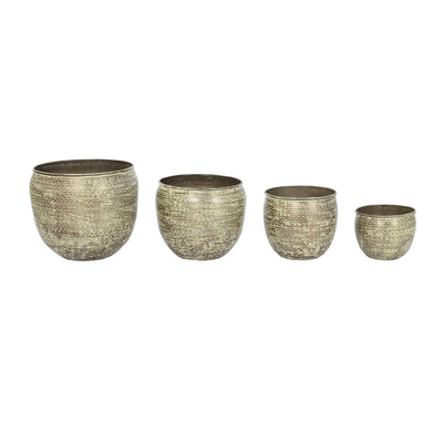 Home ESPRIT Green Aluminum Planter Set 39 x 39 x 33 cm