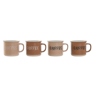 Juego de 4 Tazas Mug Home ESPRIT Marrón Gres 285 ml 9 x 7 x 8 cm