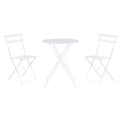 Table set with 2 chairs Home ESPRIT White 60 x 60 x 71 cm
