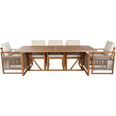 Table set with chairs Home ESPRIT Brown 230 x 100 x 75 cm
