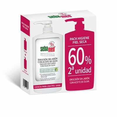 Gel de Ducha Sin Jabón Sebamed Emulsión Sin Jabón 750 ml Piel Seca Aceite de Oliva 2 Unidades