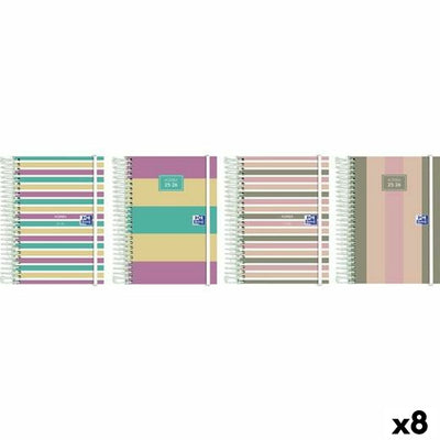 Diary Oxford COLOR BLOCK 1/8 12 x 18 cm 2025-2026 (8 Units)