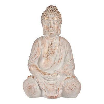 Decorative Garden Figure Ibergarden White Golden Polyresin 24,5 x 50 x 31,8 cm Buddha