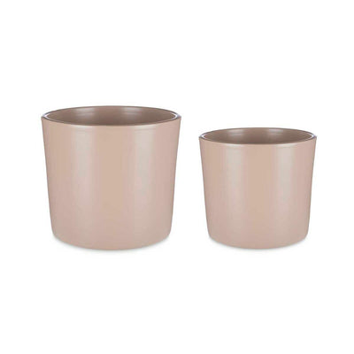 Ibergarden CILINDRO-22-27-BE Beige Clay Pot Set Ø 22 cm Ø 27 cm 22 x 22 x 19 cm 27 x 27 x 23 cm 2 Pieces