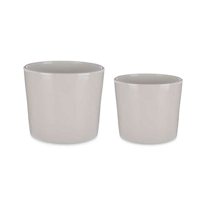 Ibergarden CILINDRO-22-27-G Clay Grey Pot Set Ø 22 cm Ø 27 cm 22 x 22 x 19 cm 27 x 27 x 23 cm 2 Pieces
