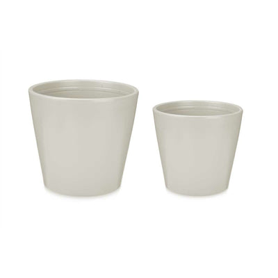Ibergarden LINCE-22-28-G Clay Grey Pot Set Ø 22 cm Ø 28 cm 2 Pieces