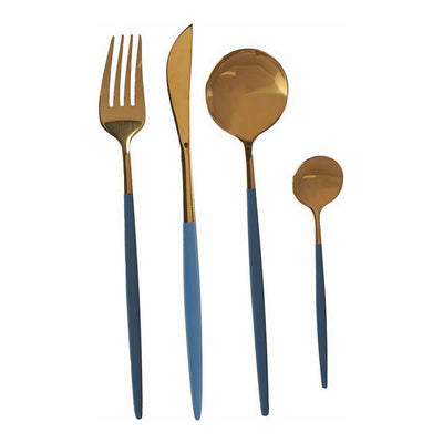 Kinvara BST-CT022 Cutlery Set, Gold Grey, Stainless Steel, 16 x 5 x 24.5 cm