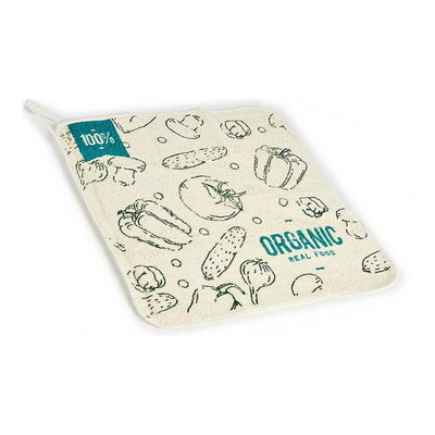 Kinvara Organic Kitchen Towel White Green 50 x 0.3 x 50 cm