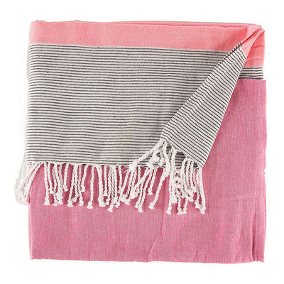 Multipurpose Striped Scarf 160 x 200 cm Pink