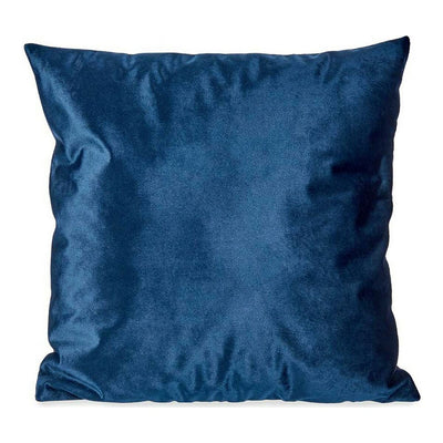 Blue Polyester Velvet Cushion (45 x 13 x 45 cm)