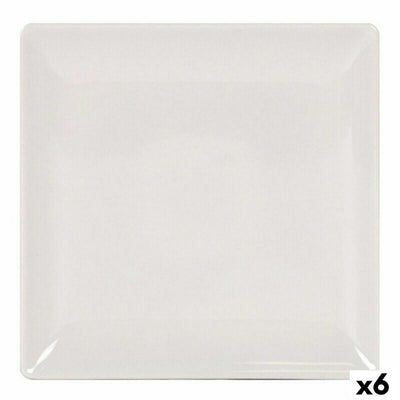 Plato Llano La Mediterránea 41678 Gres Marfil 24 x 24 x 2 cm (6 Unidades) (24 cm)
