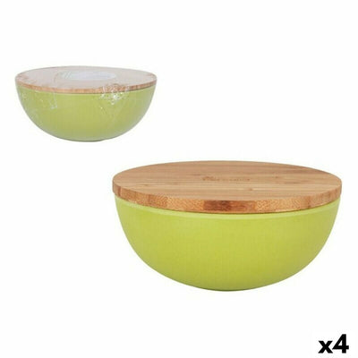 Percutti Legno percutti Green Bamboo Bowl with Lid (4 Units)