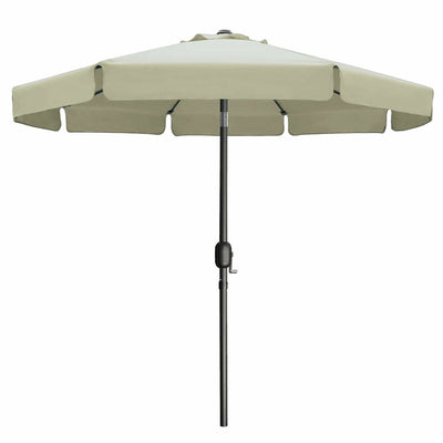 Marbueno Parasol Acier 8 Bâtons D300 cm Polyester Beige Jardin, Piscine, Terrasse