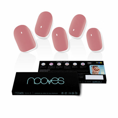 Uñas Postizas Nooves Dusty Rose Cat Eye Gel Autoadhesivas 20 Piezas