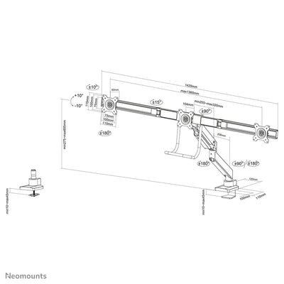 TV Mount Neomounts NM-D775DX3WHITE 17