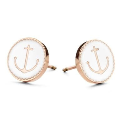 Pendientes Mujer CO88 Collection 8CE-70020 Blanco Oro Rosa