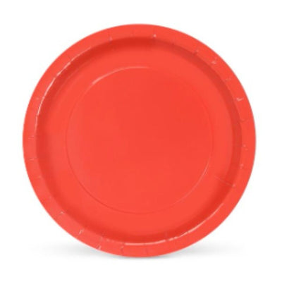 Set of 10 Red Disposable Cardboard Cotton Plates 20 x 20 x 1.5 cm