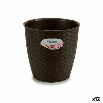 Stefanplast Chocolate Plastic Pot 19 x 17.5 x 19 cm (12 Units)