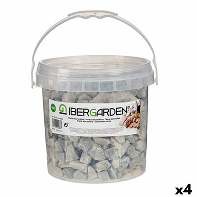 Decorative Stones Ibergarden Light grey 3 Kg (4 Units)