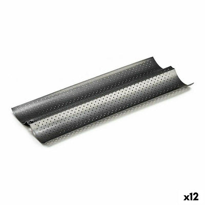 Kinvara CK62863-21 Dark Grey Baguette Pan Carbon Steel 16 x 2.5 x 38 cm (Pack of 12)