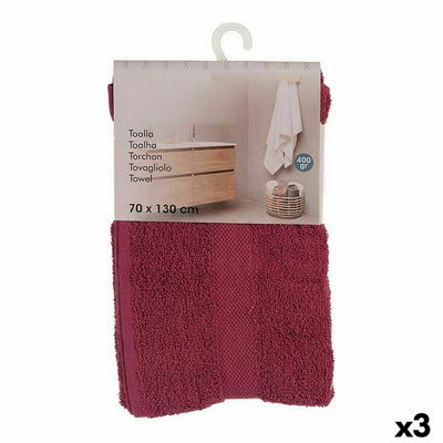 Beryl 5313 Garnet Bath Towel 80% Cotton 20% Polyester 70 x 0.5 x 130 cm (3 Units)