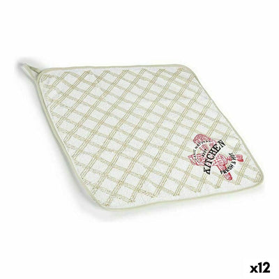 Kinvara 1220 White Green Kitchen Towel 50 x 0.3 x 50 cm (12 Units)