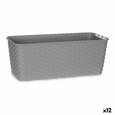 Jardinera Stefanplast 73660 Gris Plástico 13 x 11 x 29 cm (12 Unidades)