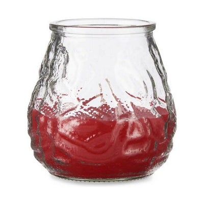 Candle Ibergarden Red Transparent Glass Paraffin Citronela Geranium 9 x 9,5 x 9 cm (6 Units)
