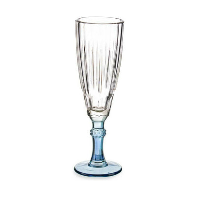 Copa de champán Vivalto Exotic Azul Cristal 170 ml (6 Unidades)