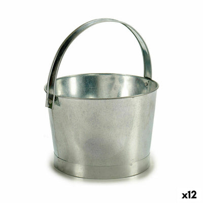 Ibergarden NAVI-AR-280 Silver Zinc Cube Pot 25 x 30 x 26.5 cm (12 Units)