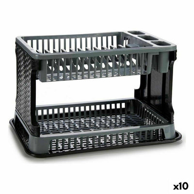 Gray Plastic Drainer 44.5 x 30.3 x 27 cm (10 Units)