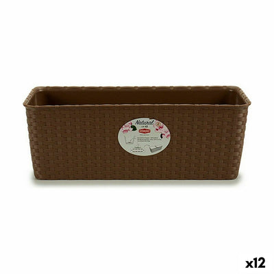 Stefanplast Beige Plastic Planter 39 x 13.5 x 15.5 cm (12 Units)