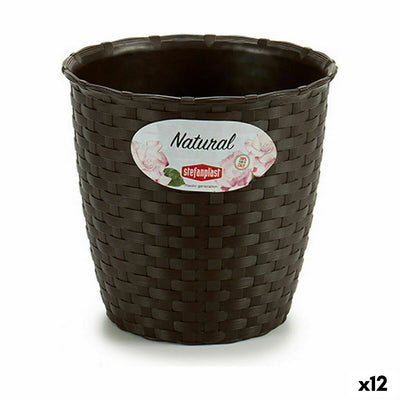 Stefanplast Plastic Flowerpot 14 x 13 x 14 cm (12 Units)