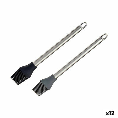 Kinvara KT3657(T/C)HB Silicone Kitchen Brush, Stainless Steel, 28 x 4.5 x 2 cm (12 Pack)