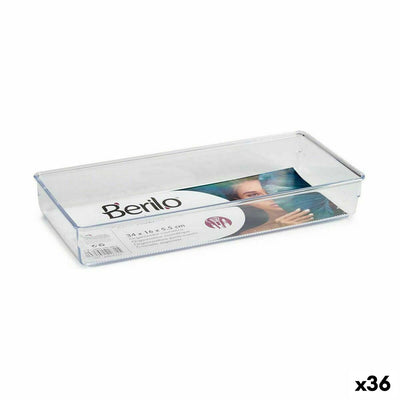 Beryl Multipurpose Organizer CH99113 Transparent Plastic 15.5 x 5.5 x 34.5 cm Multipurpose (36 Units)