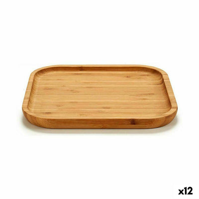 Kinvara JWKW-3710 Brown Square Snack Tray 20 x 1.5 x 20 cm (12 Units)