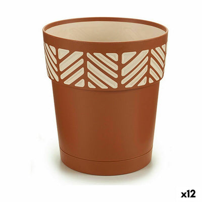 Self-watering Pot Stefanplast Orfeo Terracotta Plastic 15 x 15 x 15 cm (12 Units)