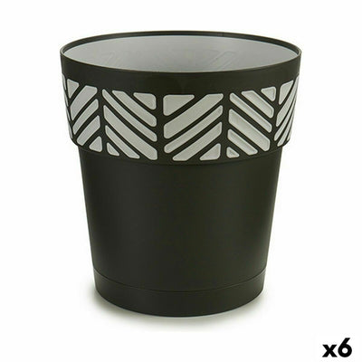 Stefanplast Orfeo Anthracite Plastic Self-Watering Pot 25 x 25 x 25 cm (6 Units)