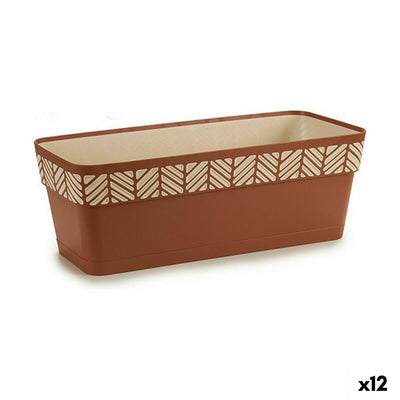 Stefanplast Orfeo Terracotta Plastic Planter 18 x 17 x 49 cm (12 Units)